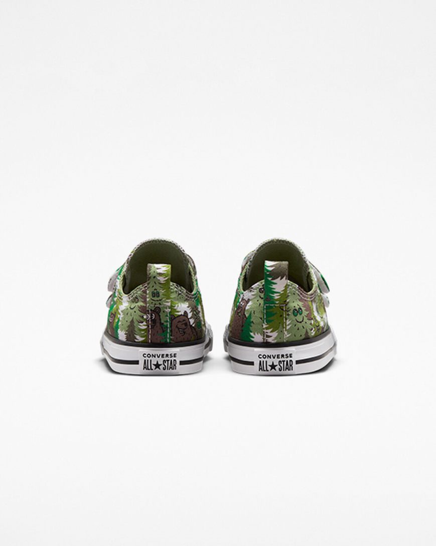 Boys' Converse Chuck Taylor All Star Easy-On Forest Camo Low Top Shoes White / Green | AU 0E416S